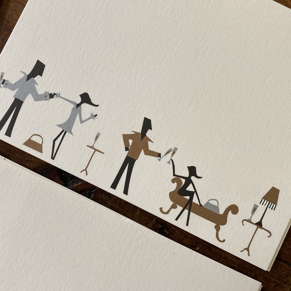 R. Nichols Artist Mid Century Style Notecards and Envelopes Set of 10 - Picture 5 of 10